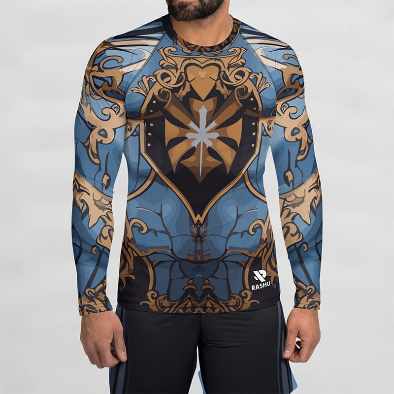 Rashguard Chevalier Azur - Homme Votre Rash Guard, Votre Mérite | Rashu