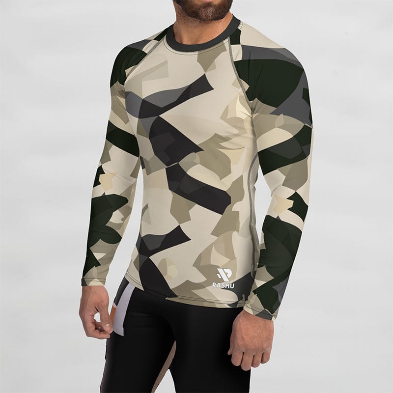 Beige Rash Guard - Men