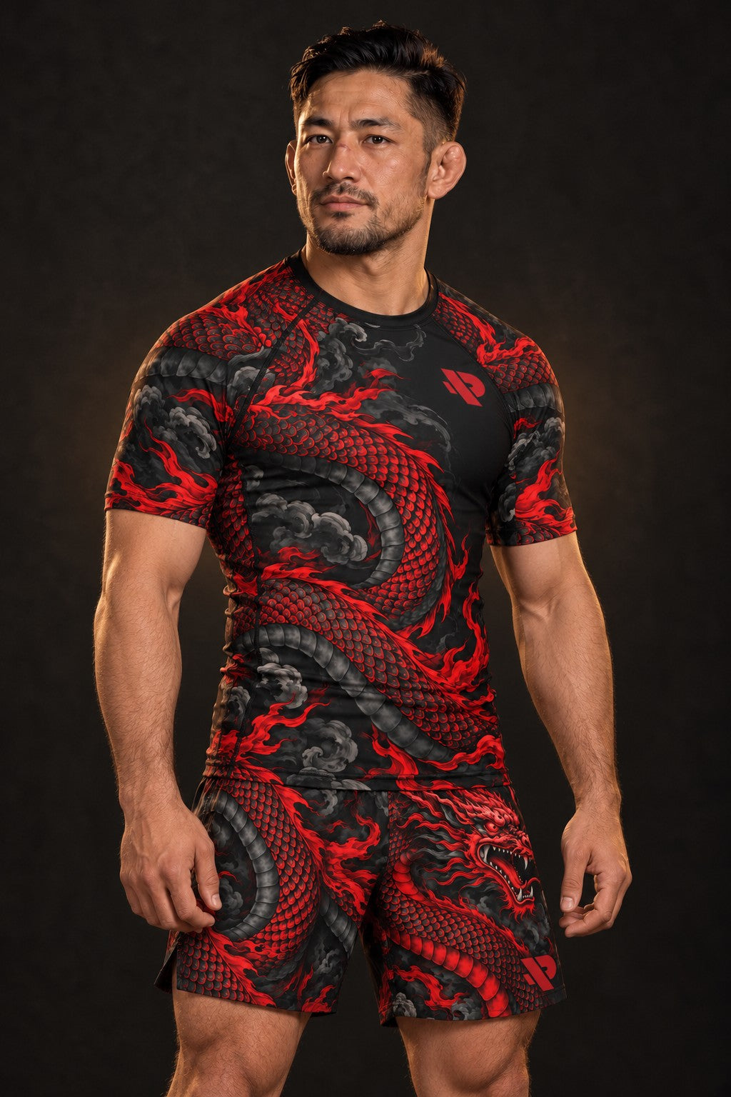 Rash guard Dragon Rouge homme