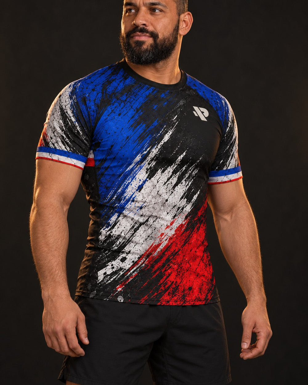 Rash guard Fierté France manches courtes homme