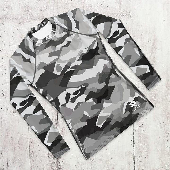 Rashguard Gris Camouflage - Homme Rashu | Shop de Rash Guards Numéro 1