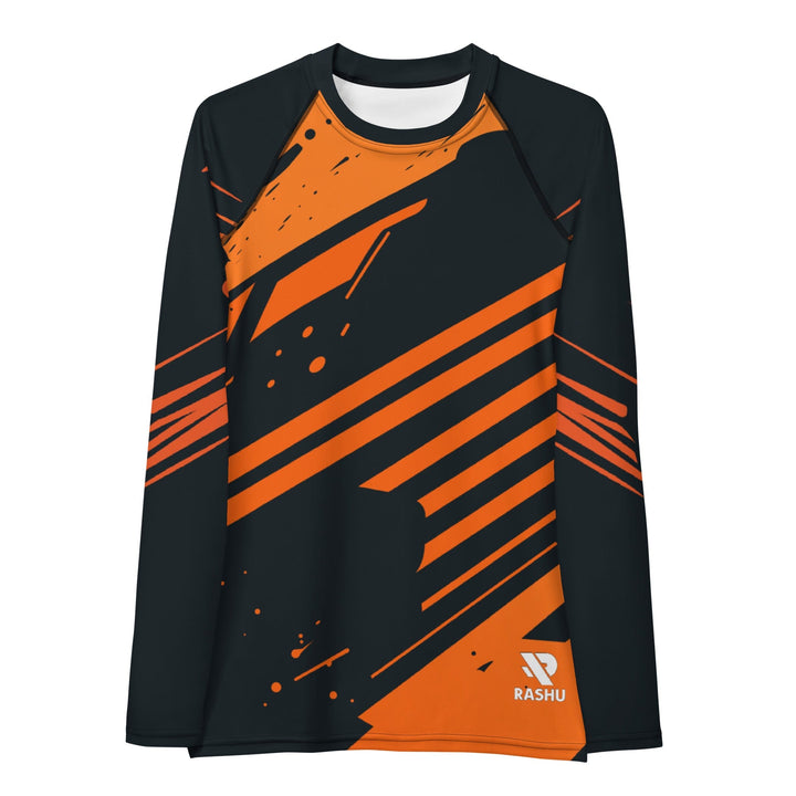 Rashguard Orange Éclat Dynamique - Femme Votre Rash Guard, Votre Mérite | Rashu