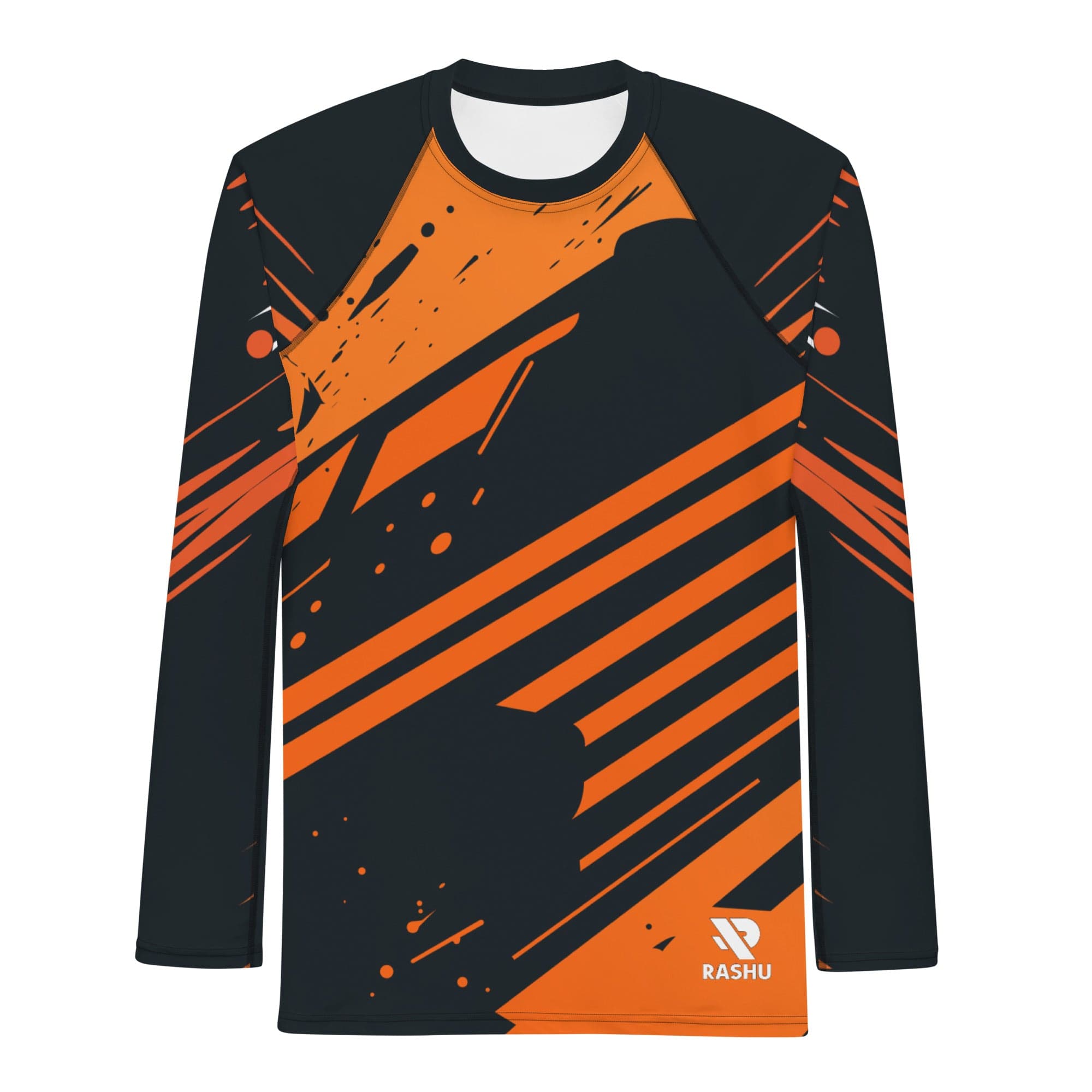 Rashguard Orange Éclat Dynamique - Homme Votre Rash Guard, Votre Mérite | Rashu