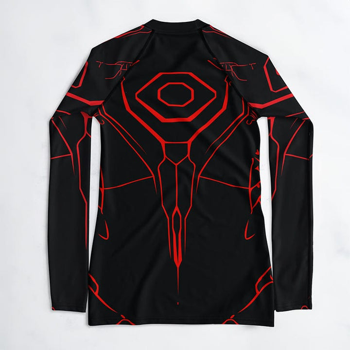 Rashguard Performance Rouge et Noir - Femme Votre Rash Guard, Votre Mérite | Rashu