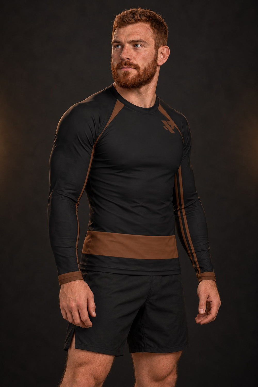 Rash guard Ranked Ceinture Marron manches longues homme
