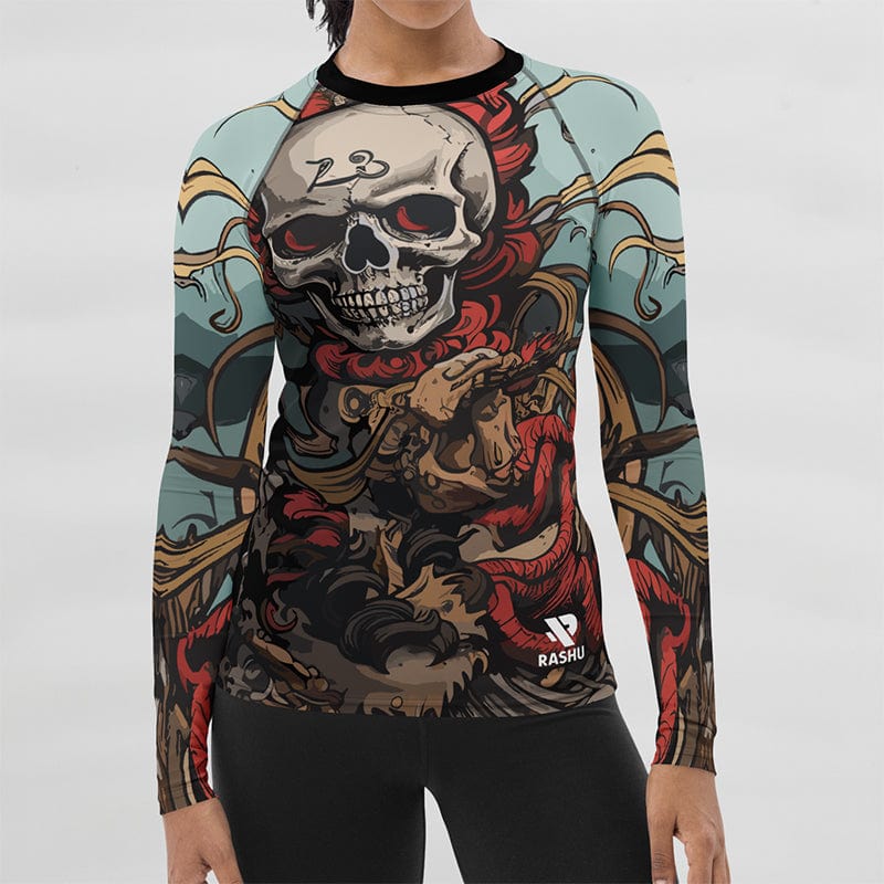 Skeleton Rash Guard - Women